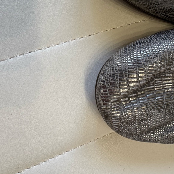 Lanvin Paris SILVER Textured flats Shoes Ballet Slip On 6.5-7 LEATHER - Picture 9 of 9